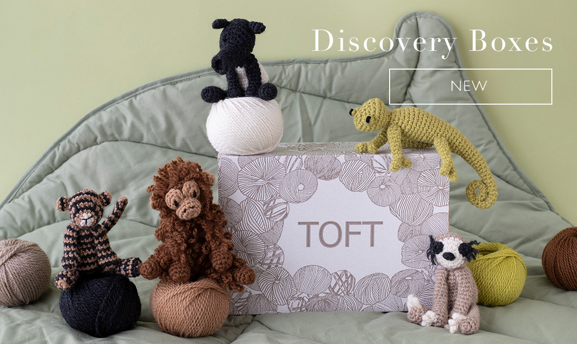 Discovery Boxes jungle crochet patterns gift yarn toft